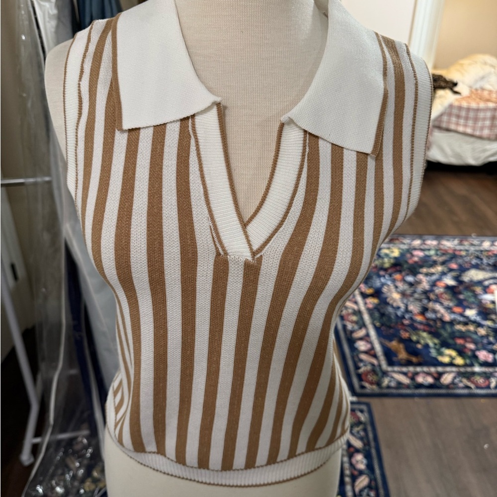 Balboa collared sleeveless sweater